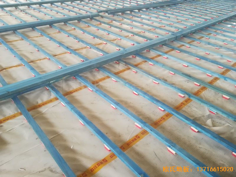 山東濟南歷城區小學運動木地板鋪裝案例