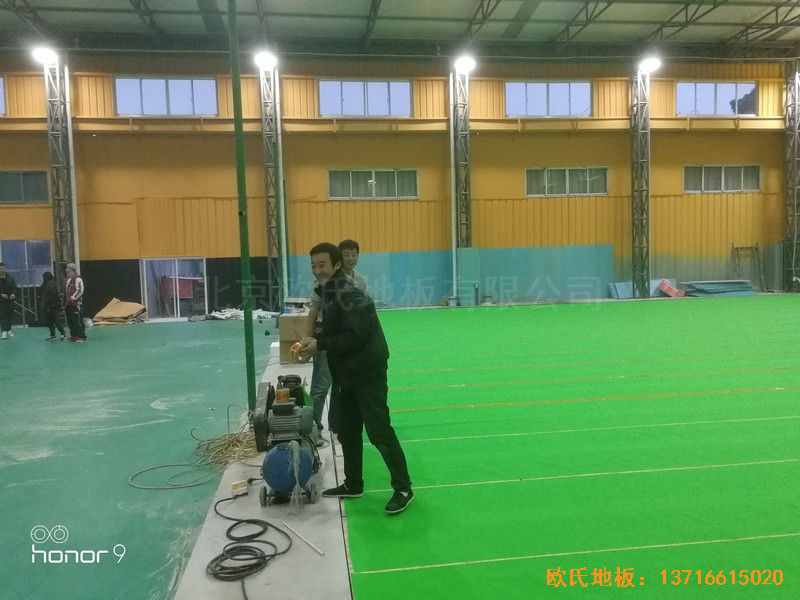 上海衛清東路弄麥子俱樂部運動木地板鋪裝案例2