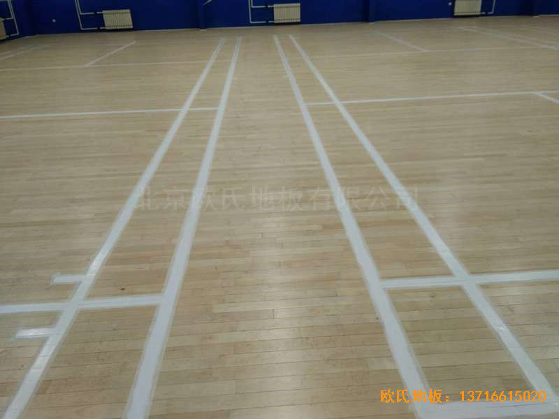 山西陽泉退休黨支部活動中心運(yùn)動木地板施工案例5