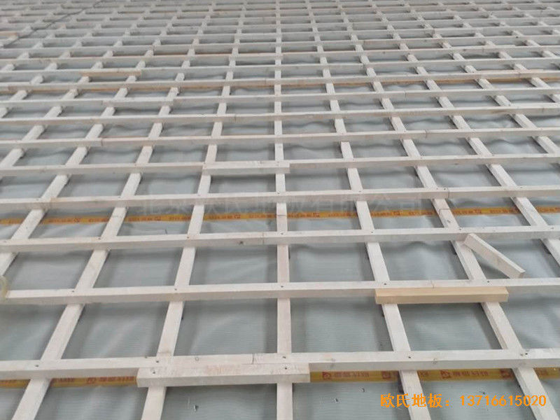 四川南充順慶區消防隊運動館體育地板鋪裝案例1