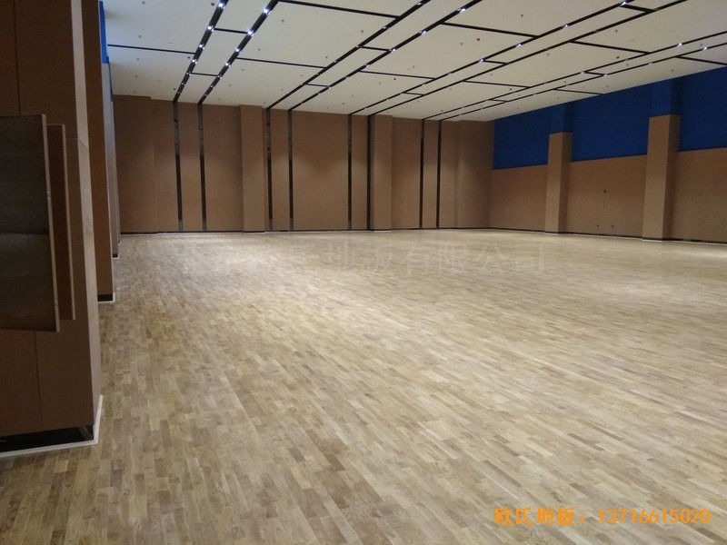 山東臨沂掌舵會所運動館運動木地板鋪設案例3