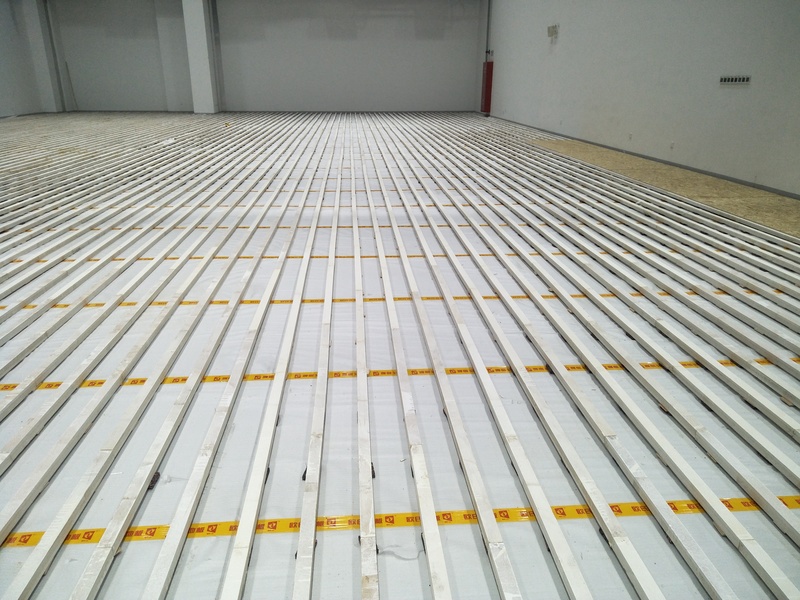 上海鋪東區寧橋路669號籃球館楓樺A級板安裝案例3