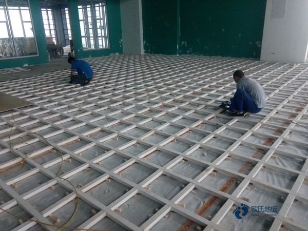 國產籃球場木地板施工步驟2