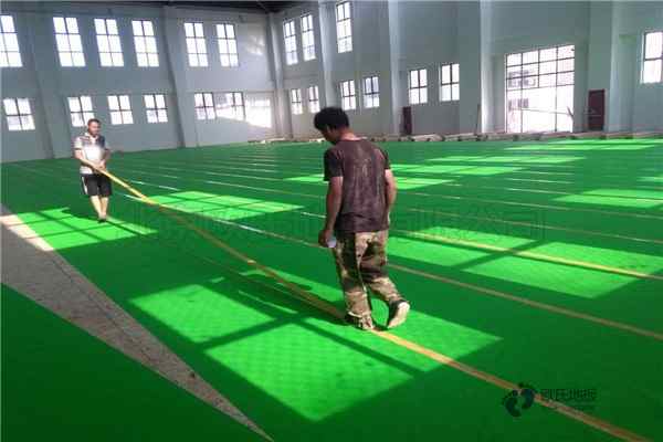 中學運動木地板施工3