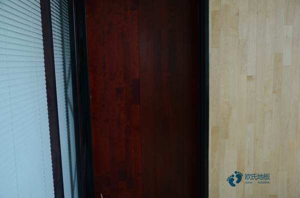 雙龍骨運動實木地板1